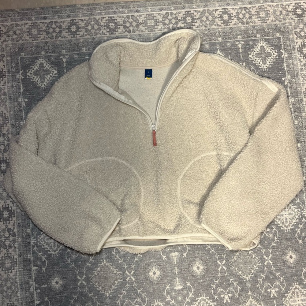Cozy Cream Quarter-Zip Pullover